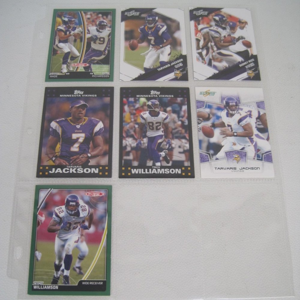 Lot of 7 Minnesota Vikings NFL Player Cards